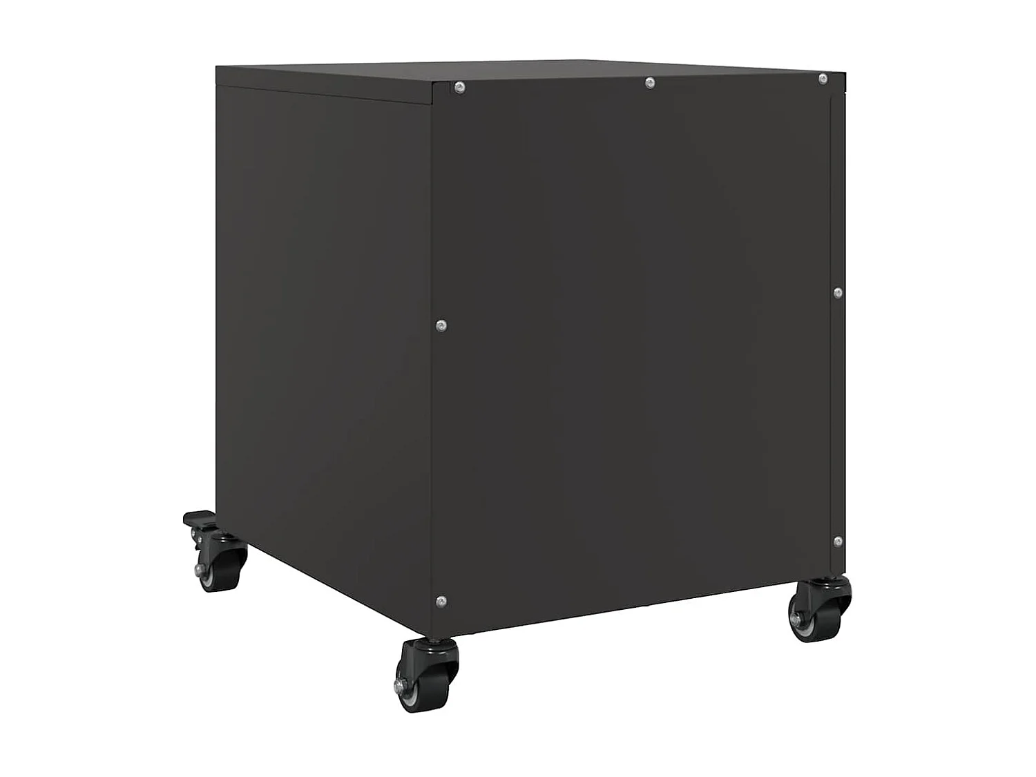 Nachttisch-Beistelltisch-Nachtschrank Schwarz 36x39x43,5 cm Stahl SHL66326