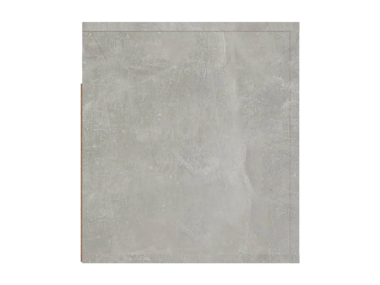 Lot de 2 Tables de chevet flottantes Gris béton 50x36x40 cm