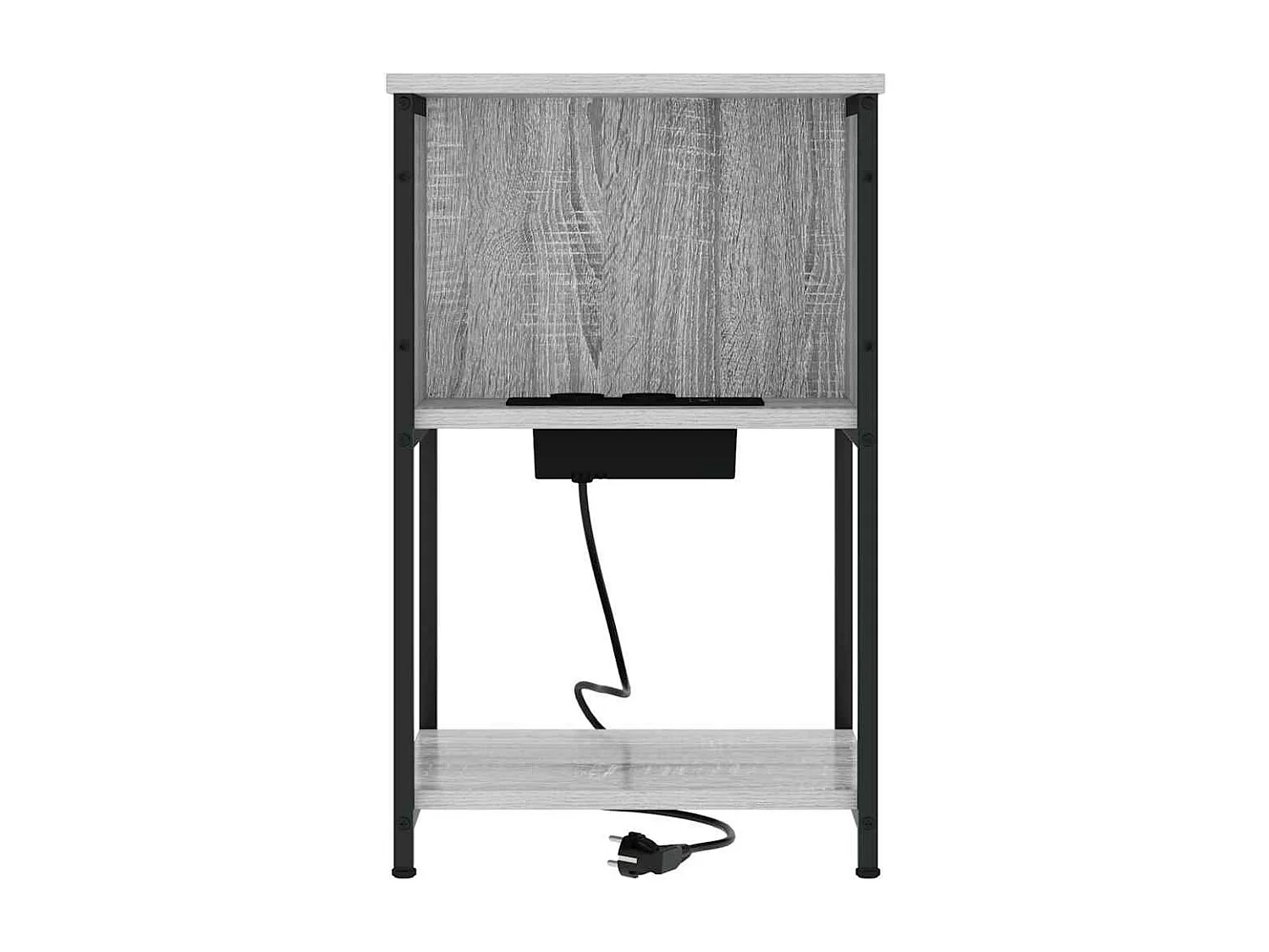 Mesita de Noche | Mesa auxiliar | Armario de Noche 2 uds. Gris sonoma 38x31x61 cm