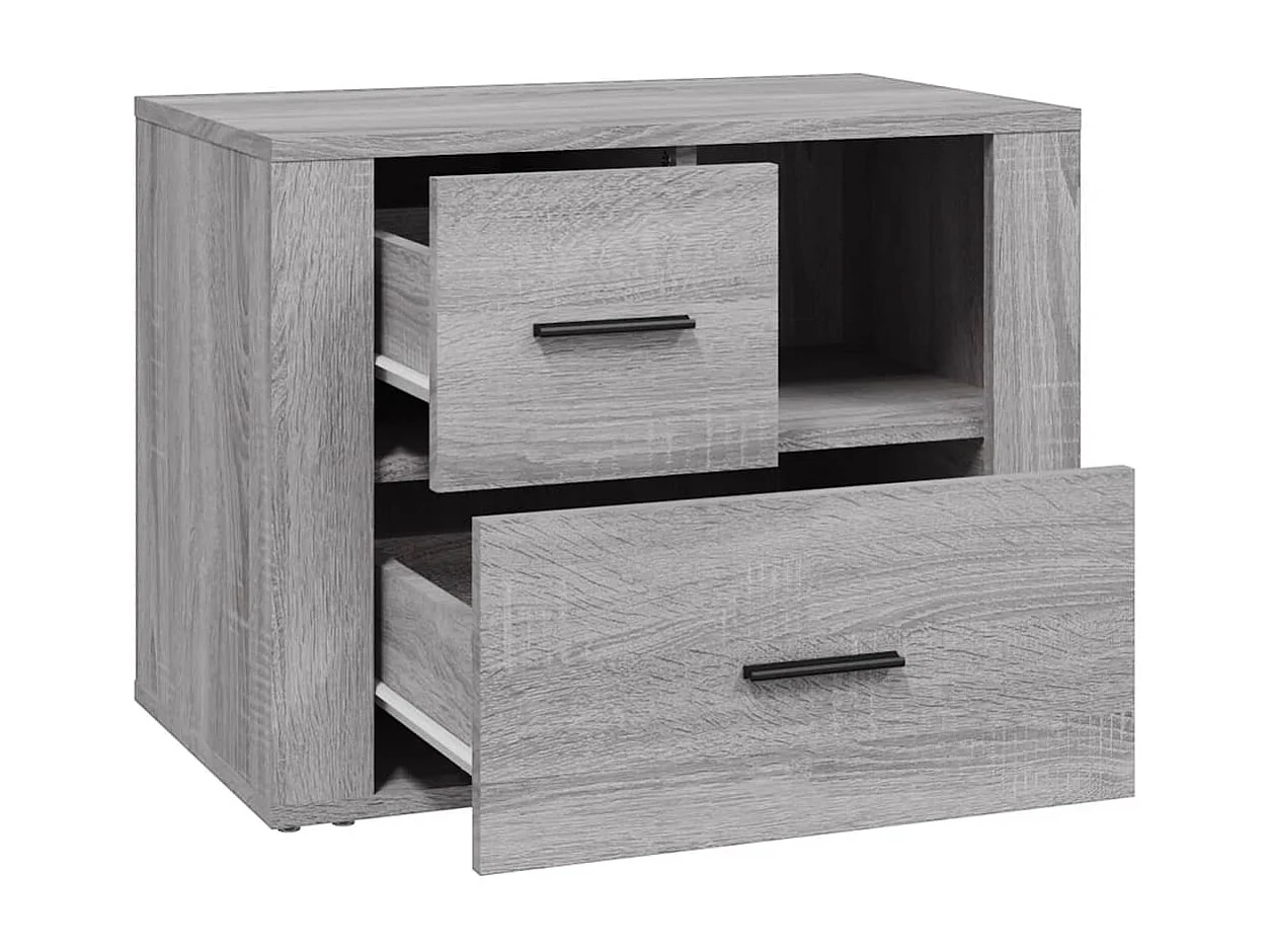 Nachttisch-Beistelltisch Grau Sonoma 60x36x45 cm Holzwerkstoff SHL24765