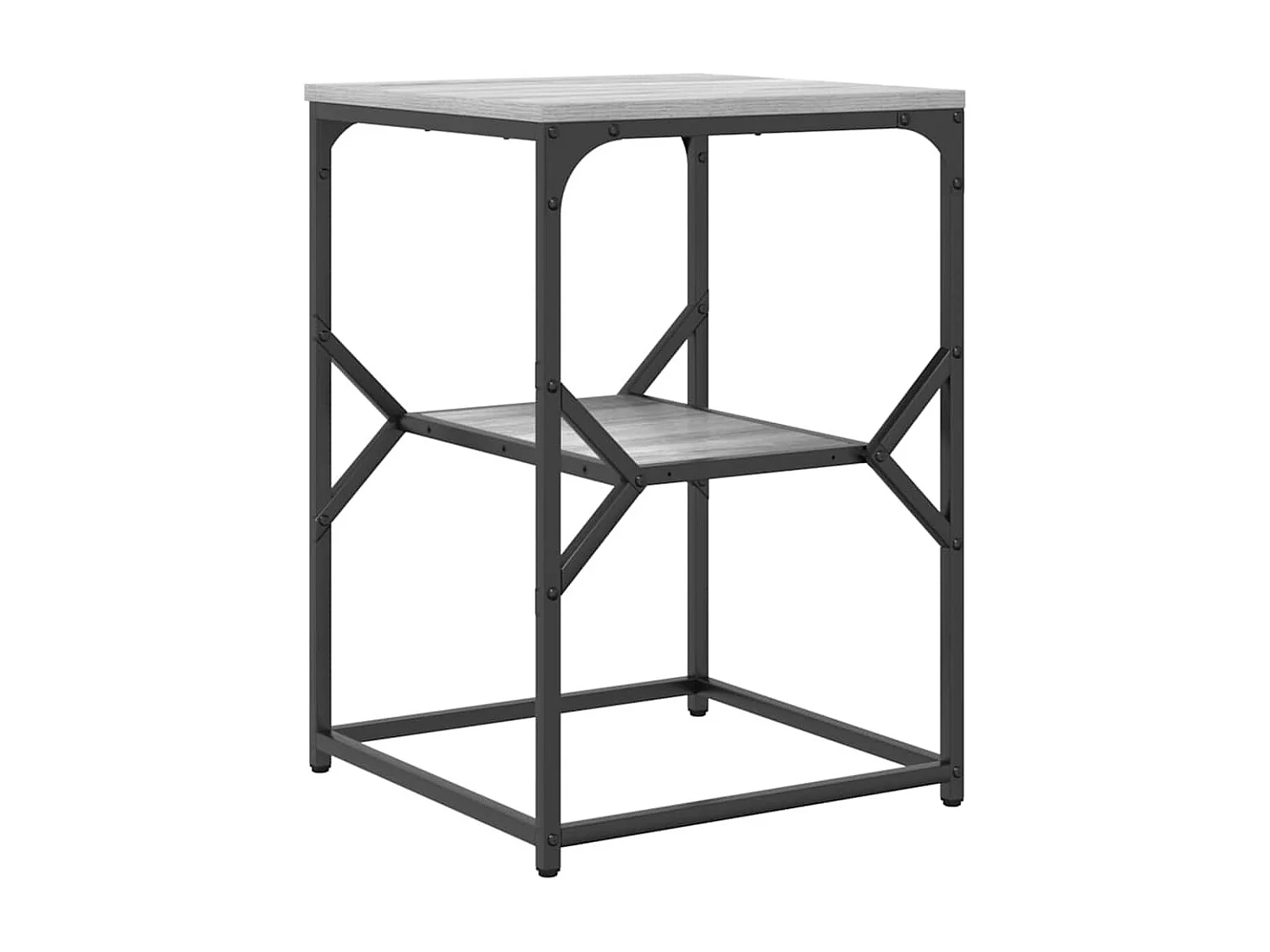 Nachttisch-Beistelltisch Graues Sonoma 41 x 40 x 60 cm SHL17245