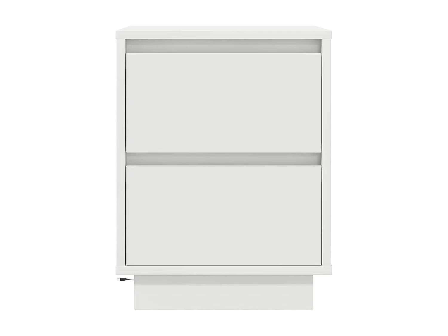 Nachttische mit LED-Leuchten 2er Set | Beistelltisch Weiß 38x34x50 cm SHL36447