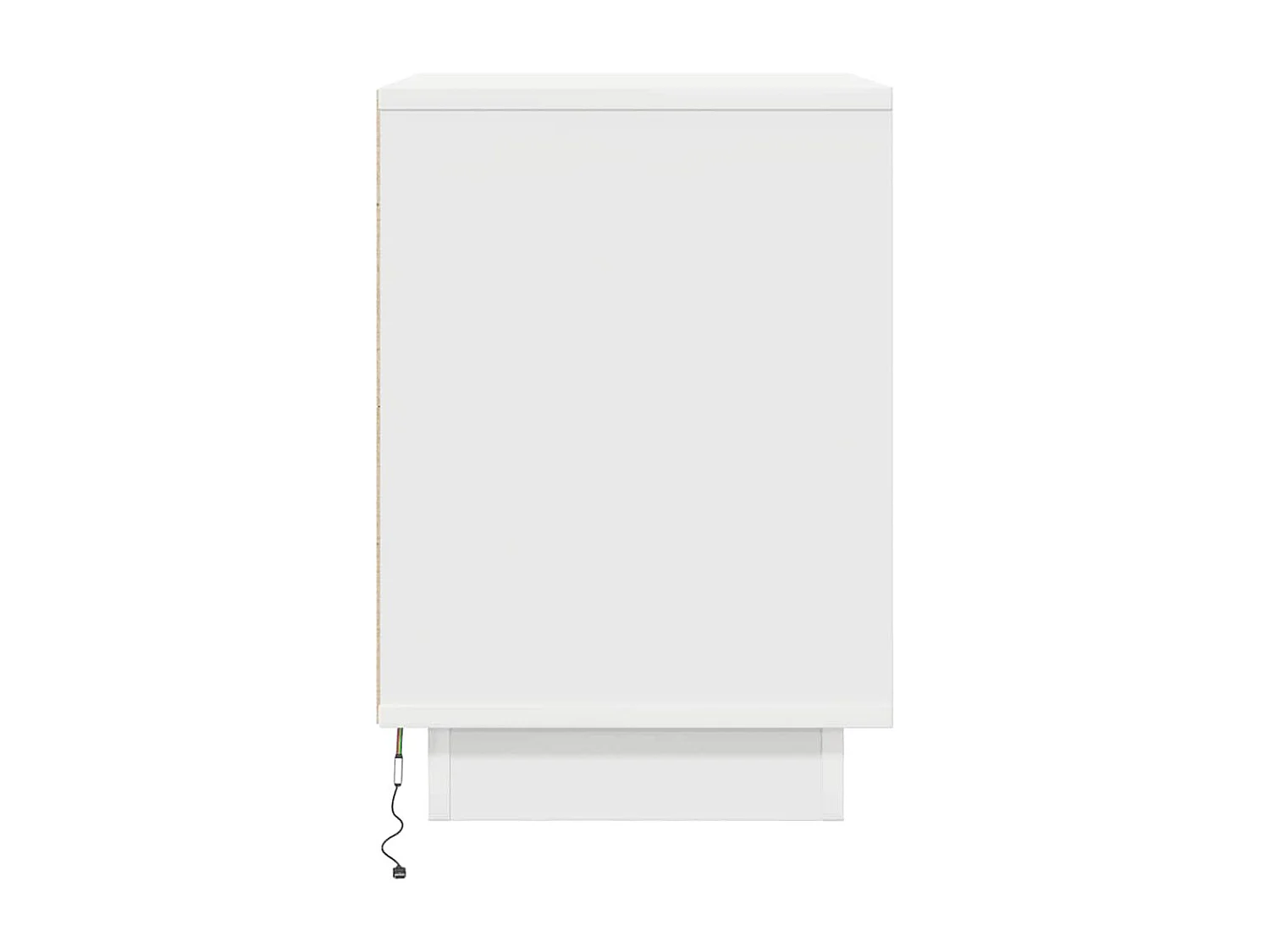 Nachttische mit LED-Leuchten 2er Set | Beistelltisch Weiß 38x34x50 cm SHL36447