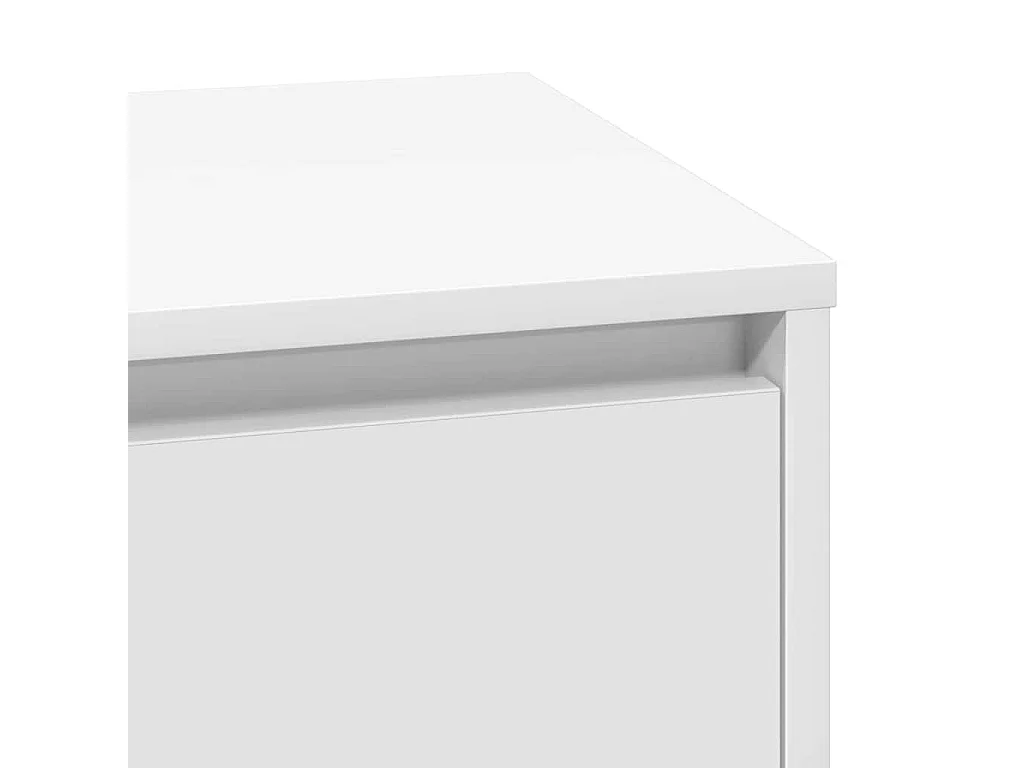 Nachttisch-Beistelltisch mit Schubladen Weiß 71 x 34,5 x 75 cm Holzwerkstoff SHL85816