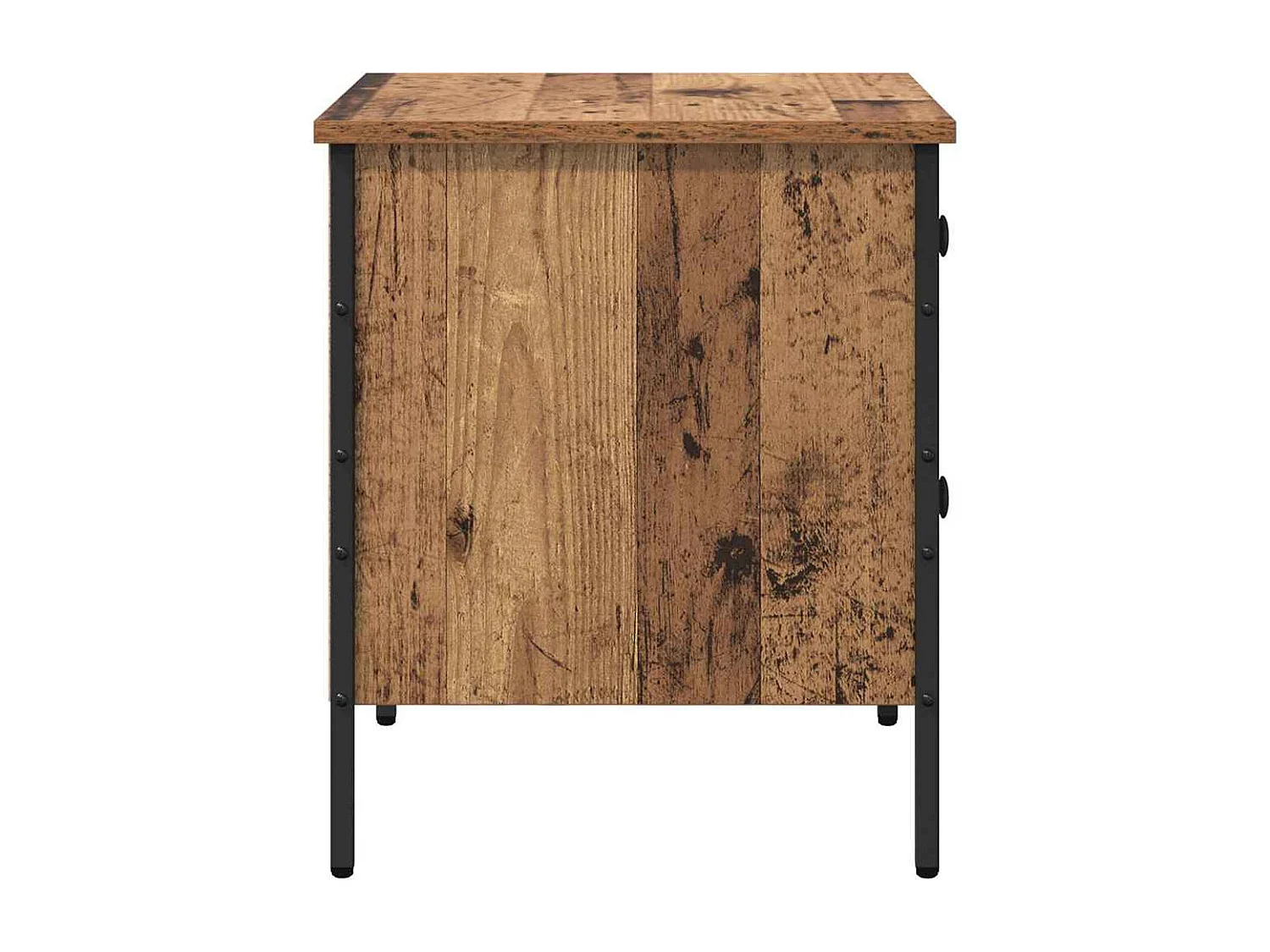 Mesita de Noche | Mesa auxiliar con cajón Madera vieja 40x42x50 cm