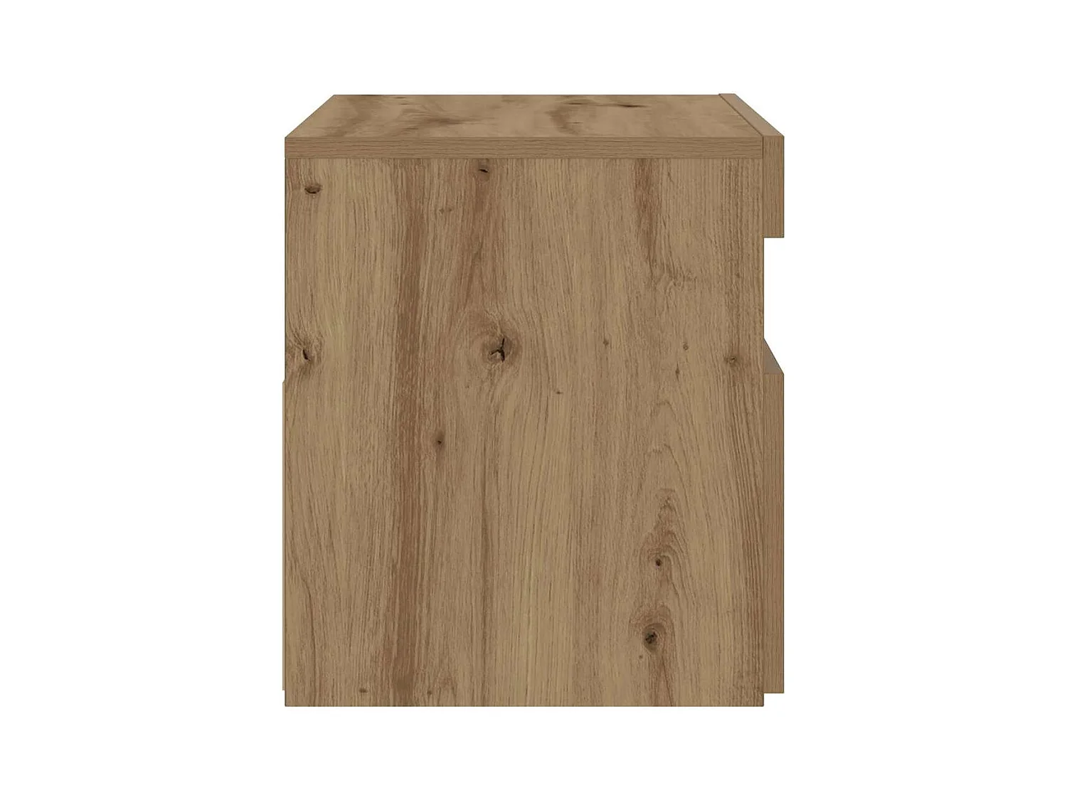 Mesilla de noche | Mesita de noche con luces LED roble artesanal 60x35x40 cm