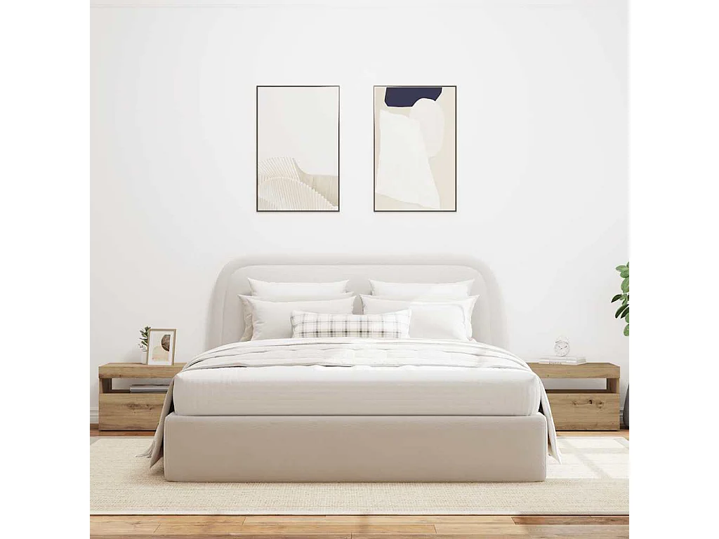 Nachttisch-Beistelltisch mit LED-Leuchten Artisan-Eiche 60x35x40 cm SHL26100