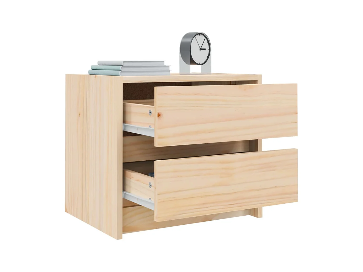 Mesitas de noche | Mesilla de noche 2 uds madera maciza de pino 40x31x35,5 cm