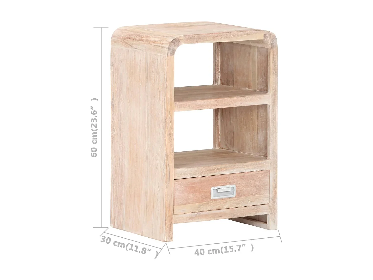 Table de chevet-Table d'appoint 40x30x60 cm Bois d'acacia massif