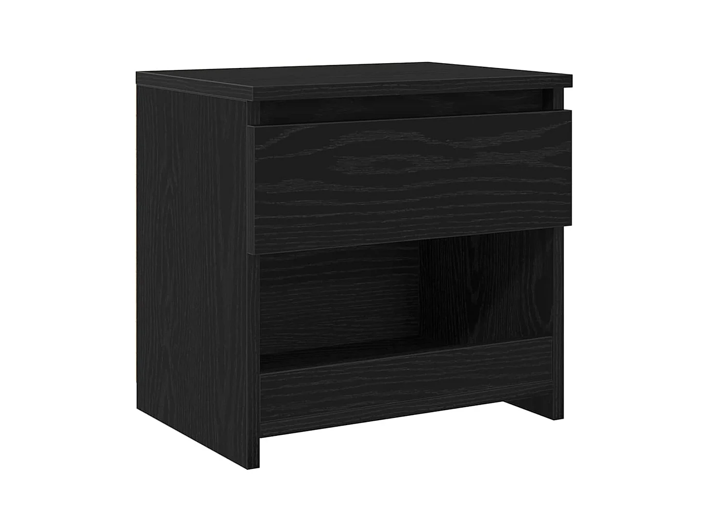 Table de chevet-Table d'appoint Chêne noir 40x30x39 cm Bois d'ingénierie