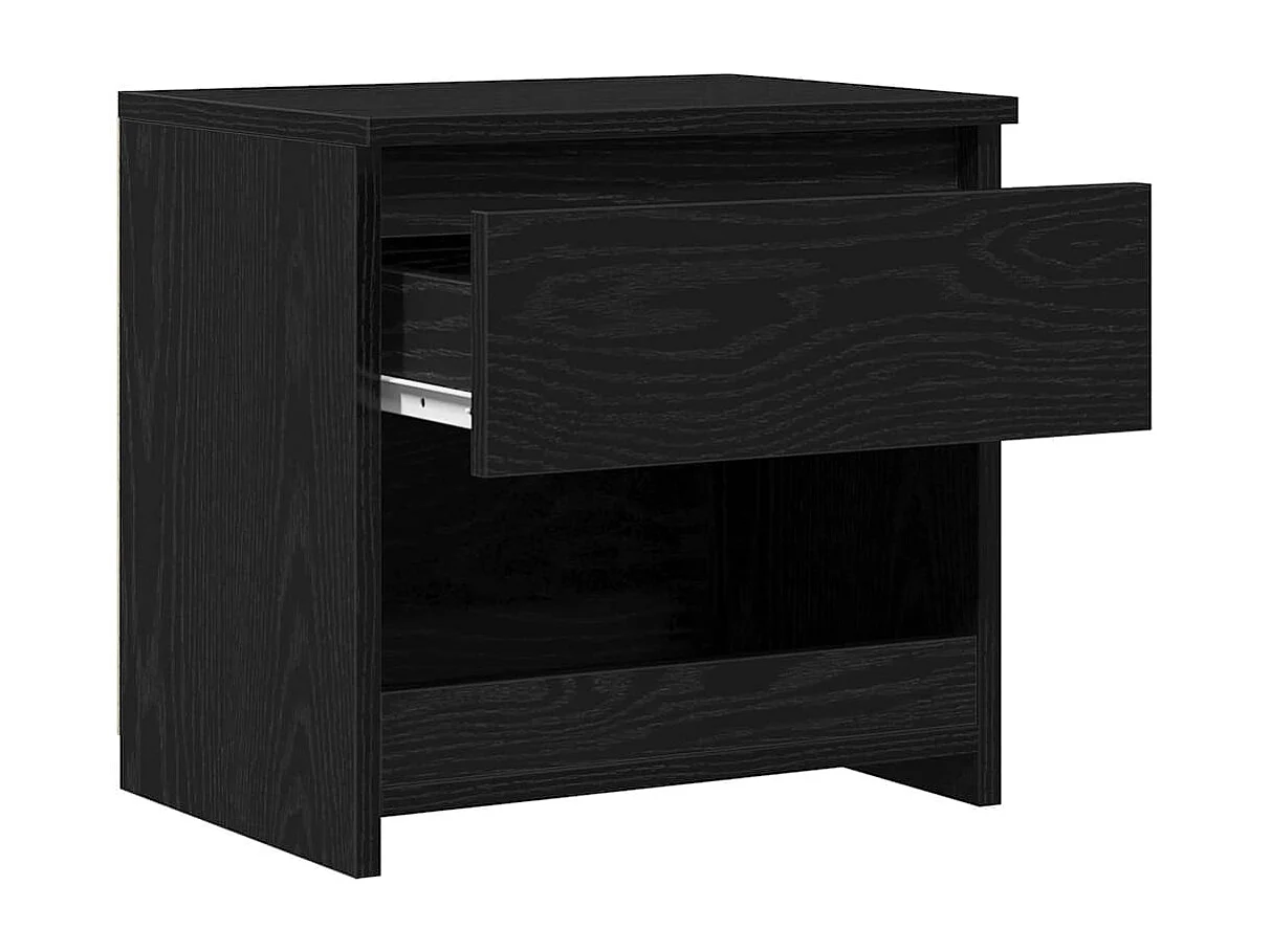 Table de chevet-Table d'appoint Chêne noir 40x30x39 cm Bois d'ingénierie