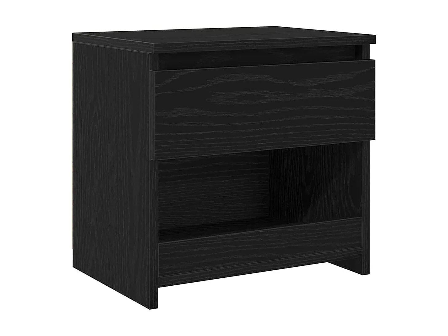 Table de chevet-Table d'appoint Chêne noir 40x30x39 cm Bois d'ingénierie