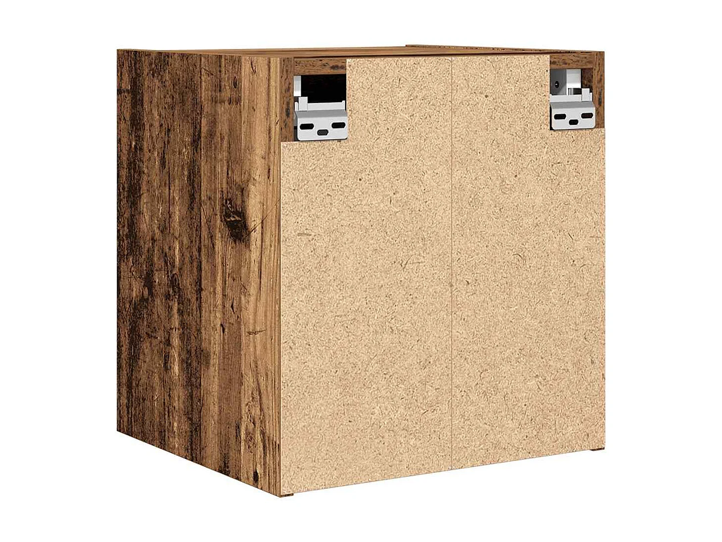 Lot de 2 Tables de chevet suspendue vieux bois 38x34x40 cm