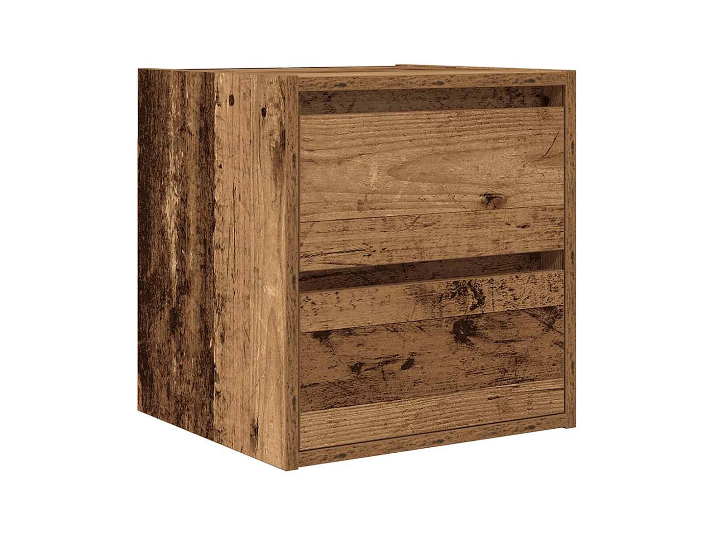 Mesillas de noche | Mesita de noche de pared 2 uds madera vieja 38x34x40 cm