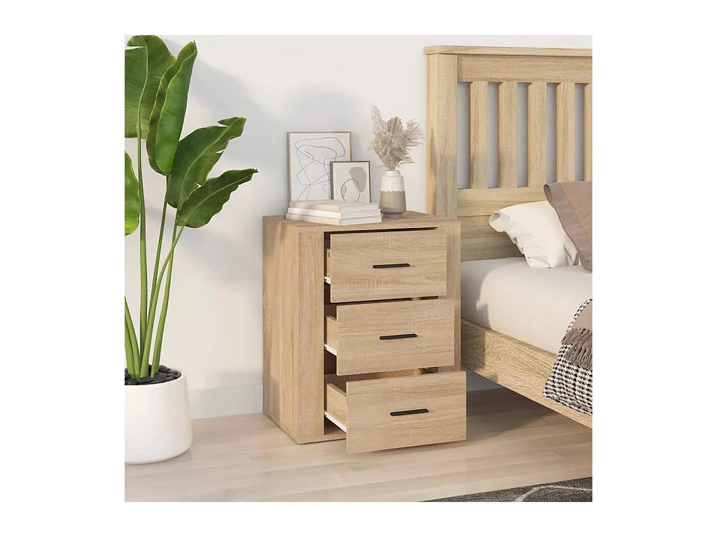 Table de chevet-Table d'appoint-Table de nuit Chêne sonoma 50x36x60 cm Bois d'ingénierie