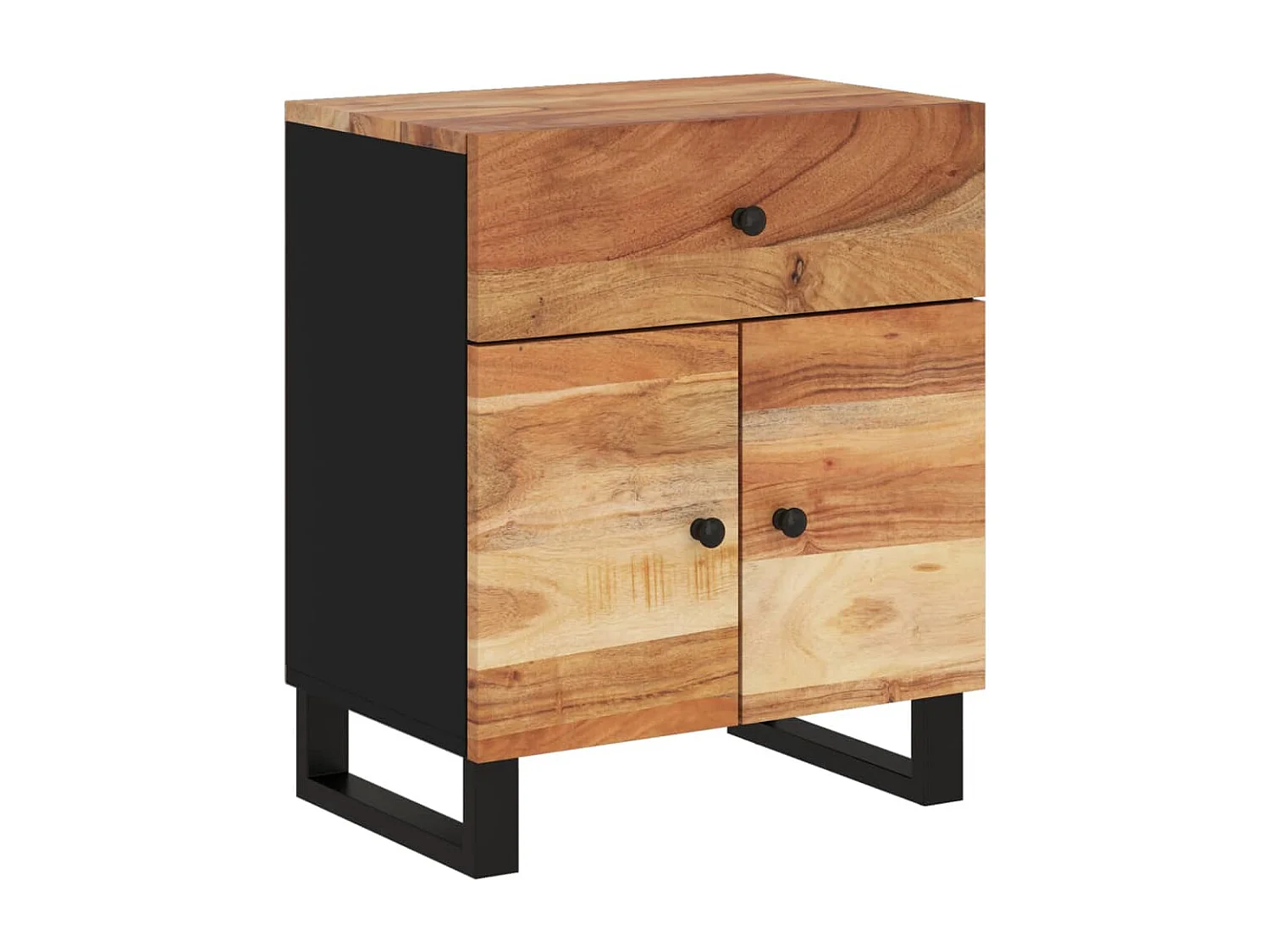 Table de chevet-Table d'appoint 50x33x60cm Bois d'acacia solide et d'ingénierie