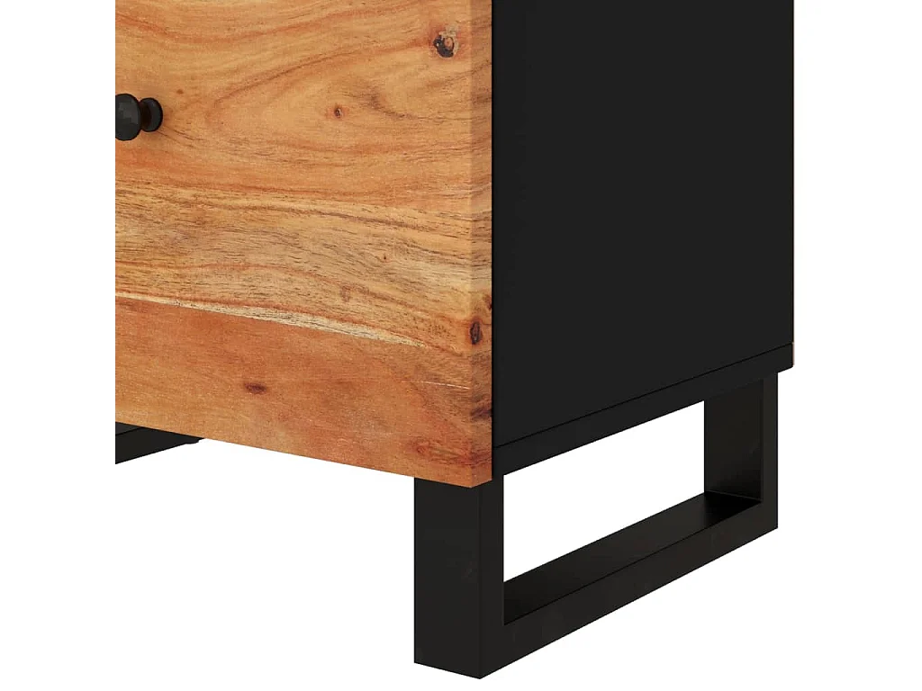 Nachttisch-Beistelltisch 50x33x60 cm Massivholz Akazie & Holzwerkstoff SHL95184