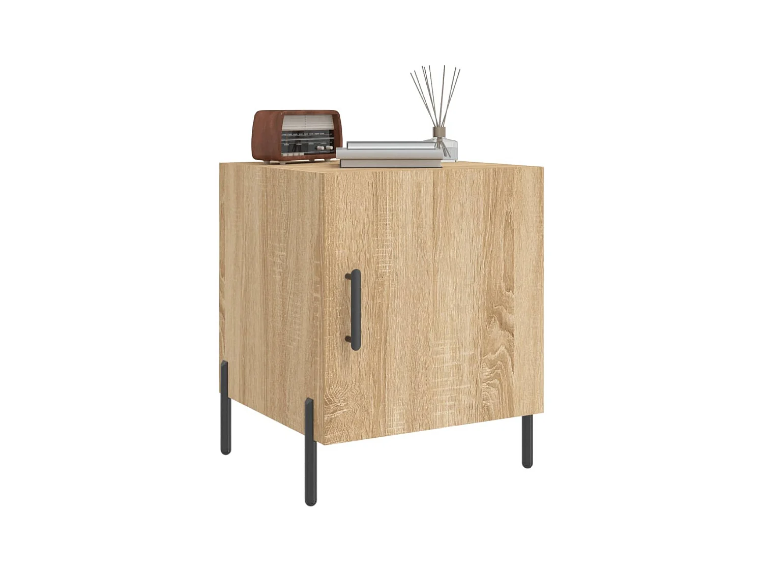 Mesa de Cabeceira Moderna 2 peças 40x40x50cm deriv. madeira carvalho sonoma