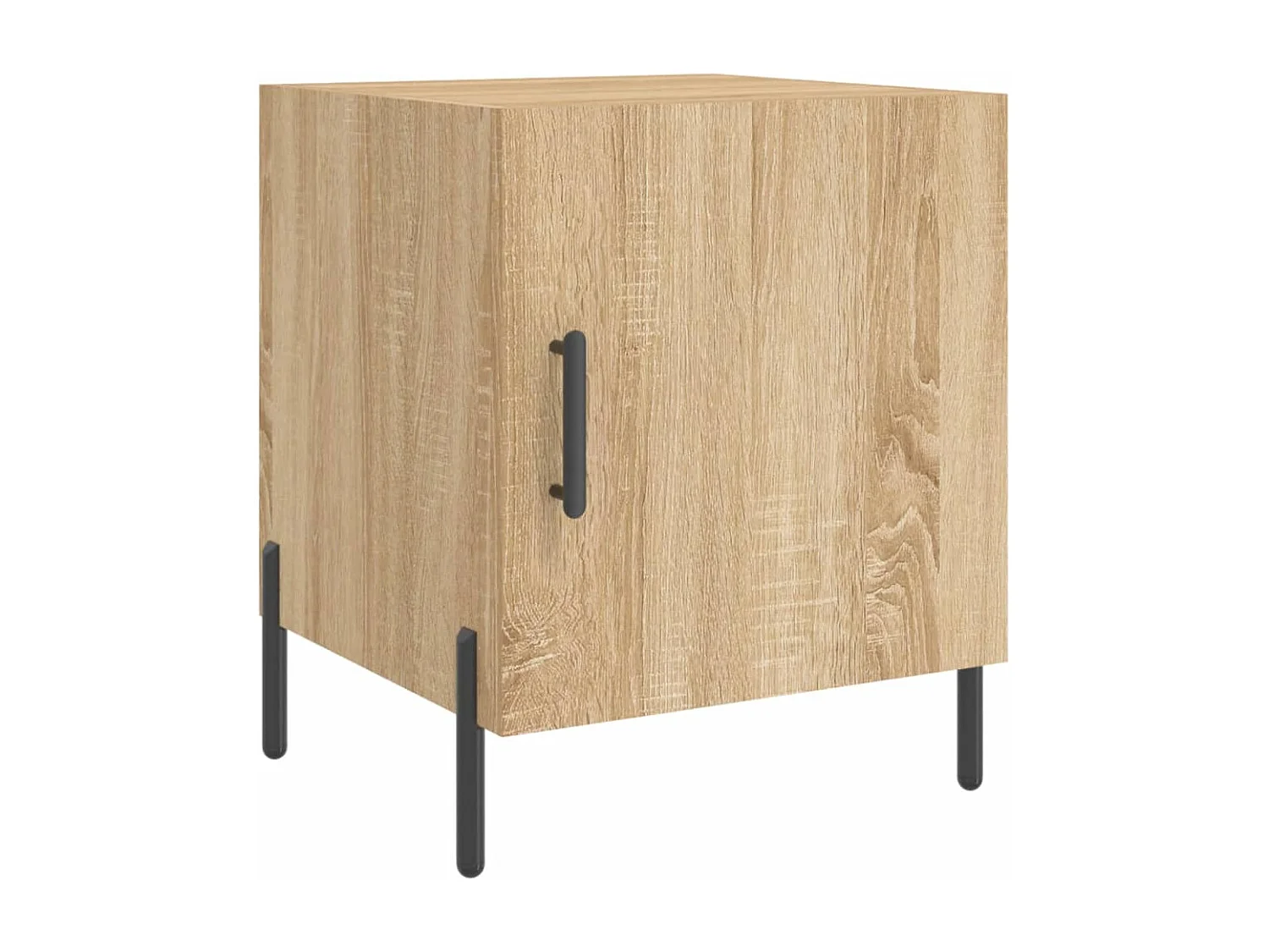 Nachttisch 2er Set-Beistelltisch-Nachttischkommode Sonoma-Eiche 40x40x50 cm Holzwerkstoff SHL93394