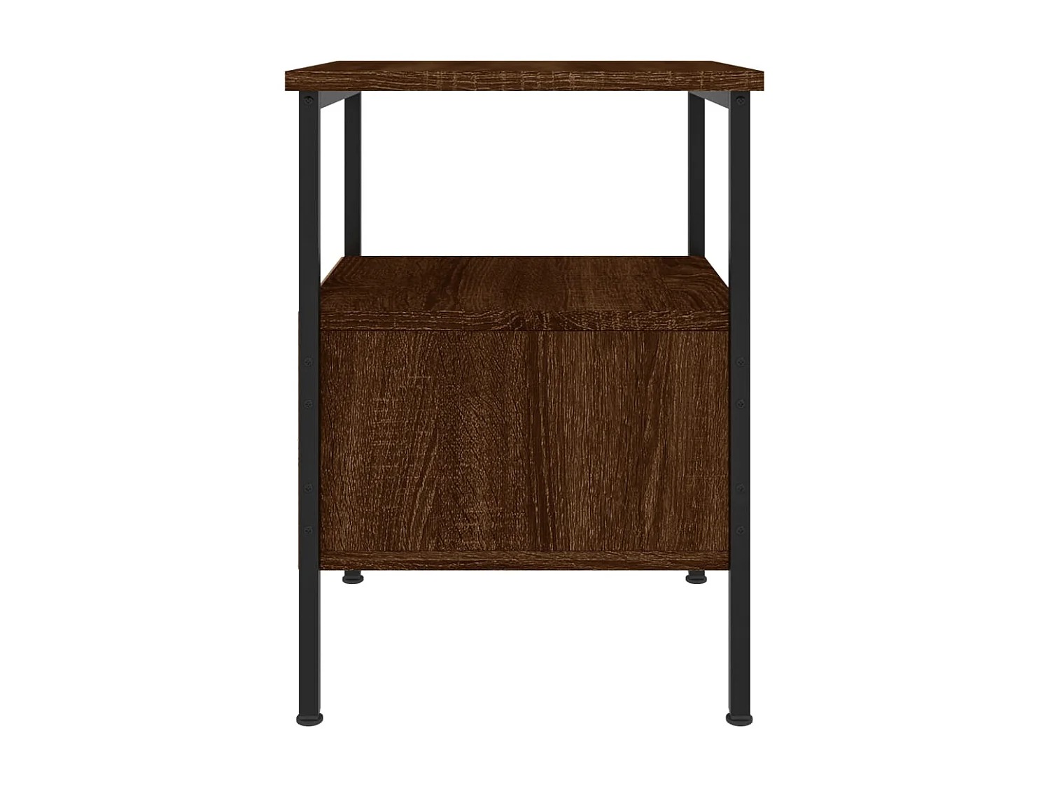 Nachttisch 2er Set-Beistelltisch-Nachttischkommode Braun Eichen-Optik 34x36x50 cm Holzwerkstoff SHL81386