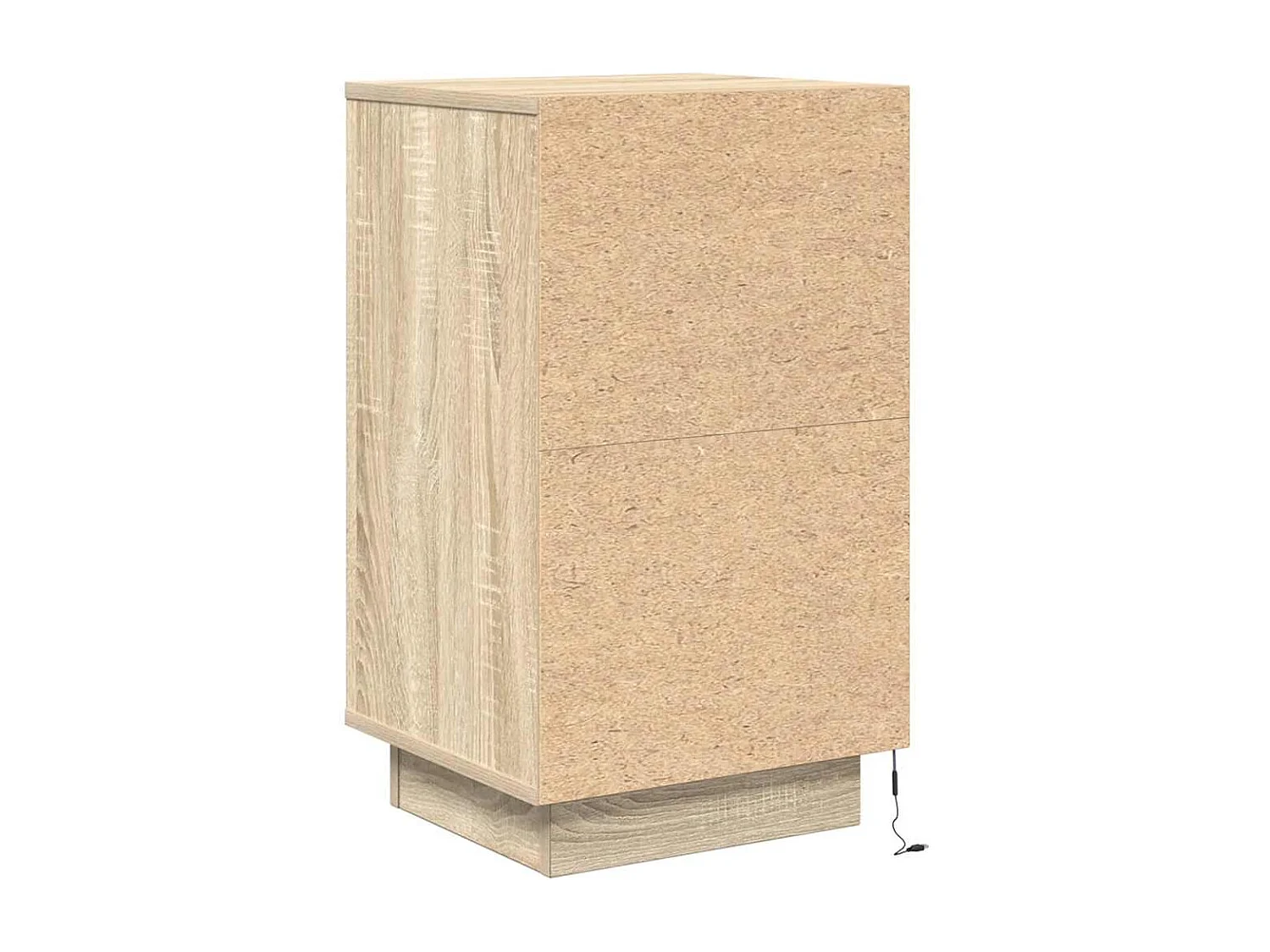 Nachttisch-Beistelltisch mit LED-Leuchten Sonoma-Eiche 38x34x65 cm SHL89701