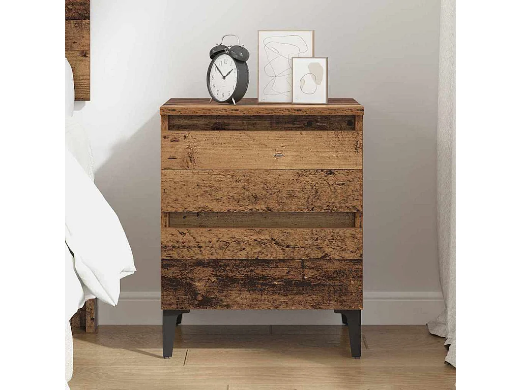 Nachttisch-Beistelltisch Altholz 40 x 35 x 50 cm Holzwerkstoff SHL23043