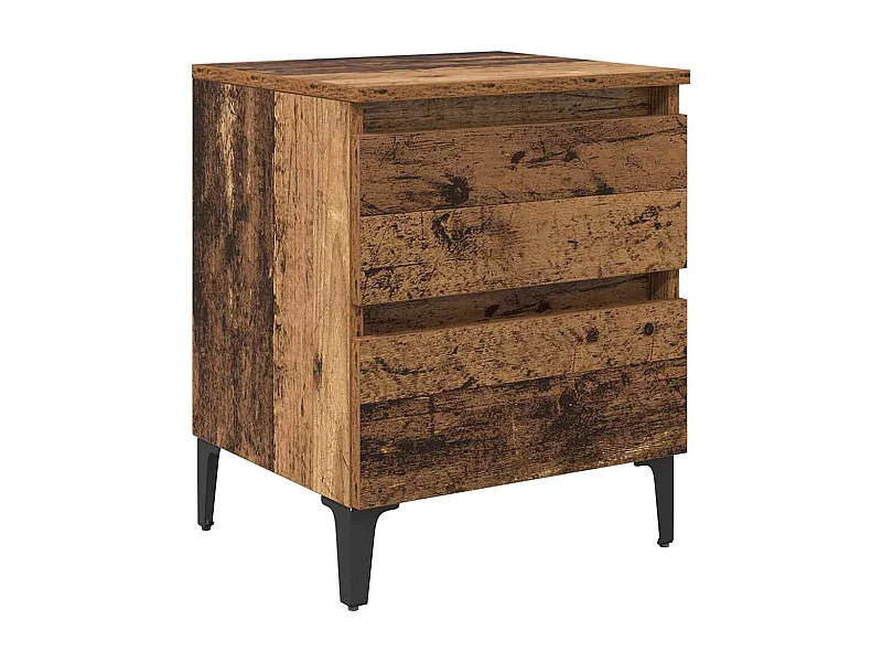 Table de chevet-Table de Nuit Bois ancien 40x35x50 cm Bois d'ingénierie