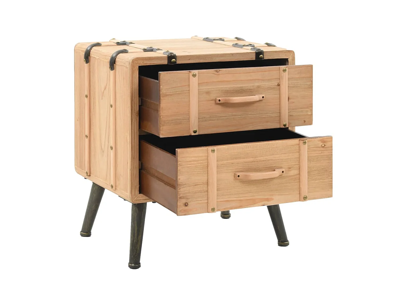 Table de chevet-Table d'appoint Bois de sapin massif 50x35x57 cm