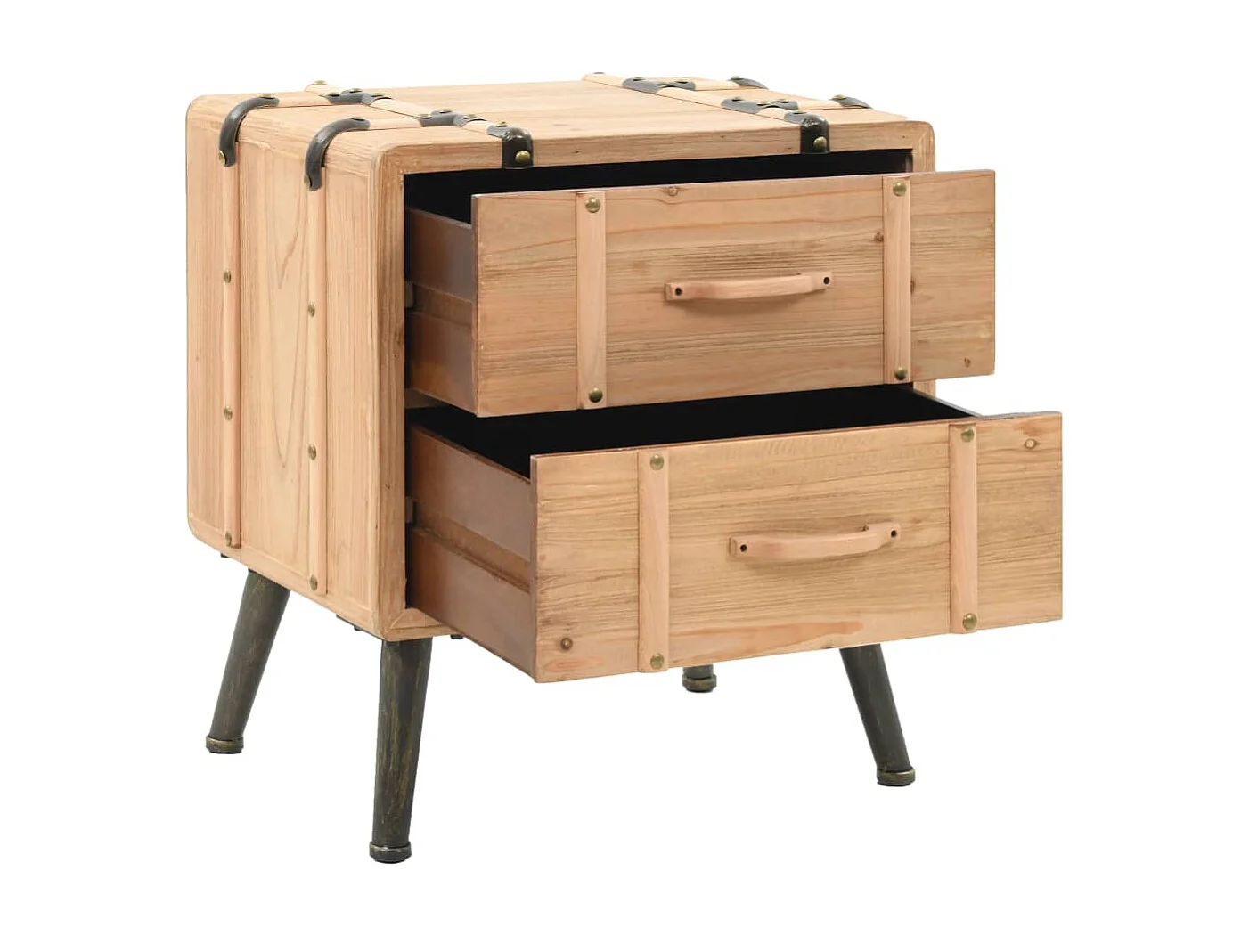 Table de chevet-Table d'appoint Bois de sapin massif 50x35x57 cm