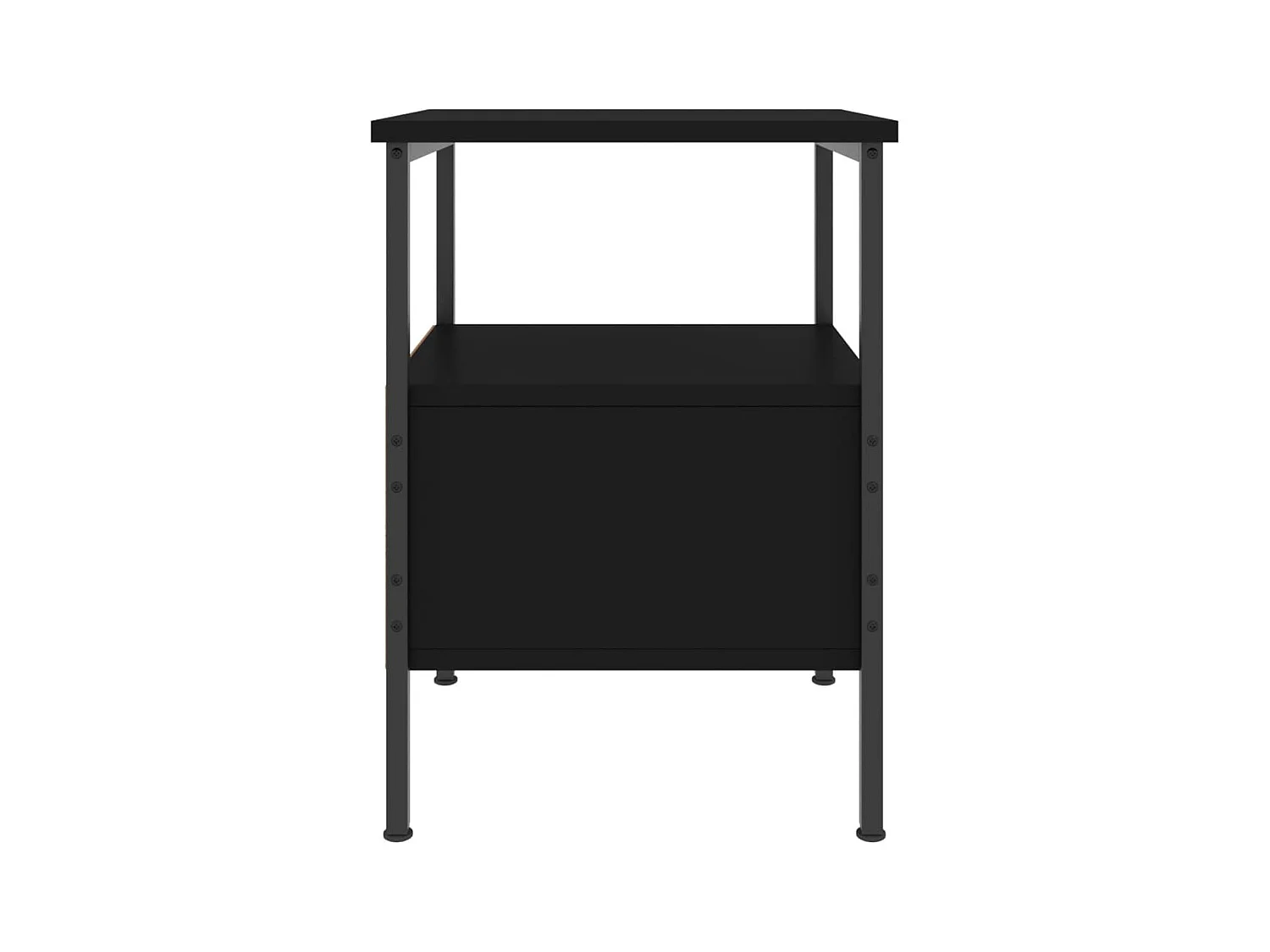 Mesita de noche | Mesilla de noche madera de ingeniería negro 34x36x50 cm