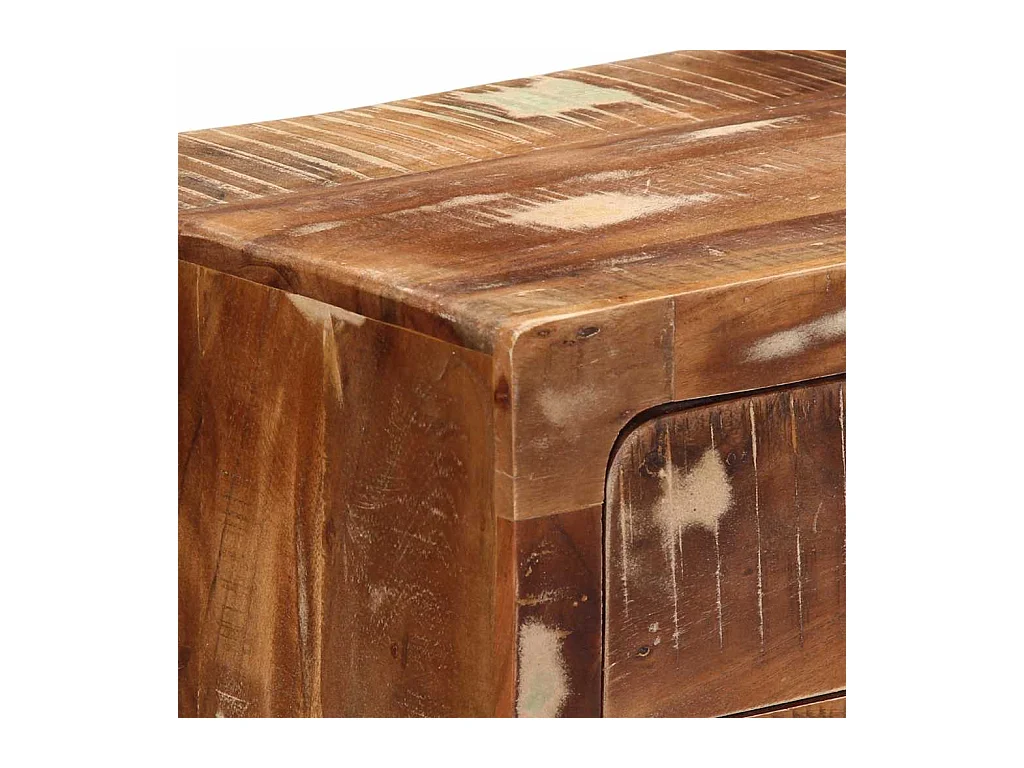 Mesilla de noche | Mesita de noche 2 uds 40x32x46 cm madera maciza reciclada