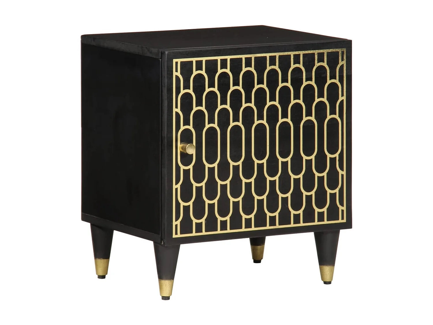 Mesita de noche | Mesilla de noche de madera maciza de mango 40x33x46 cm