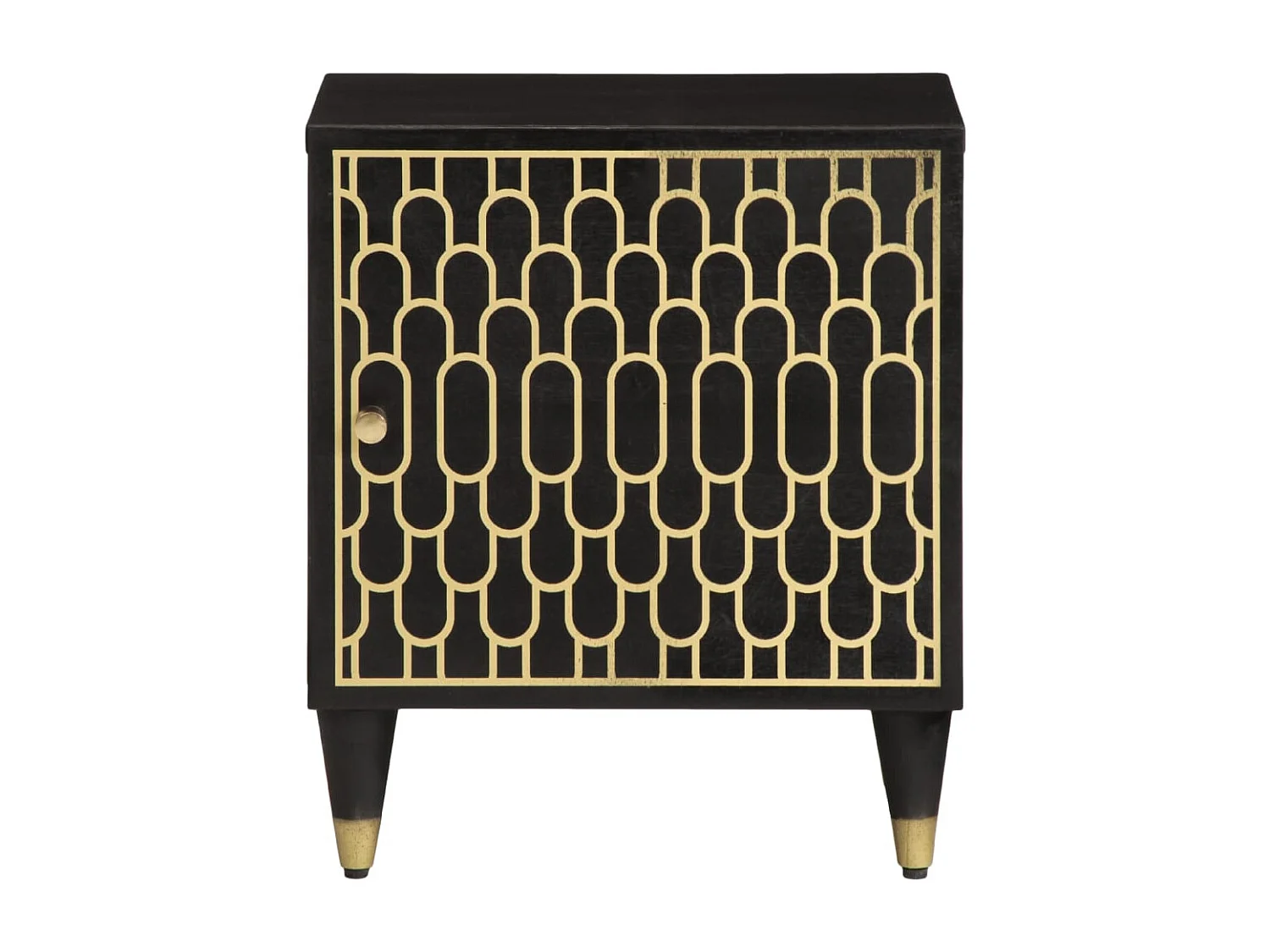 Mesita de noche | Mesilla de noche de madera maciza de mango 40x33x46 cm