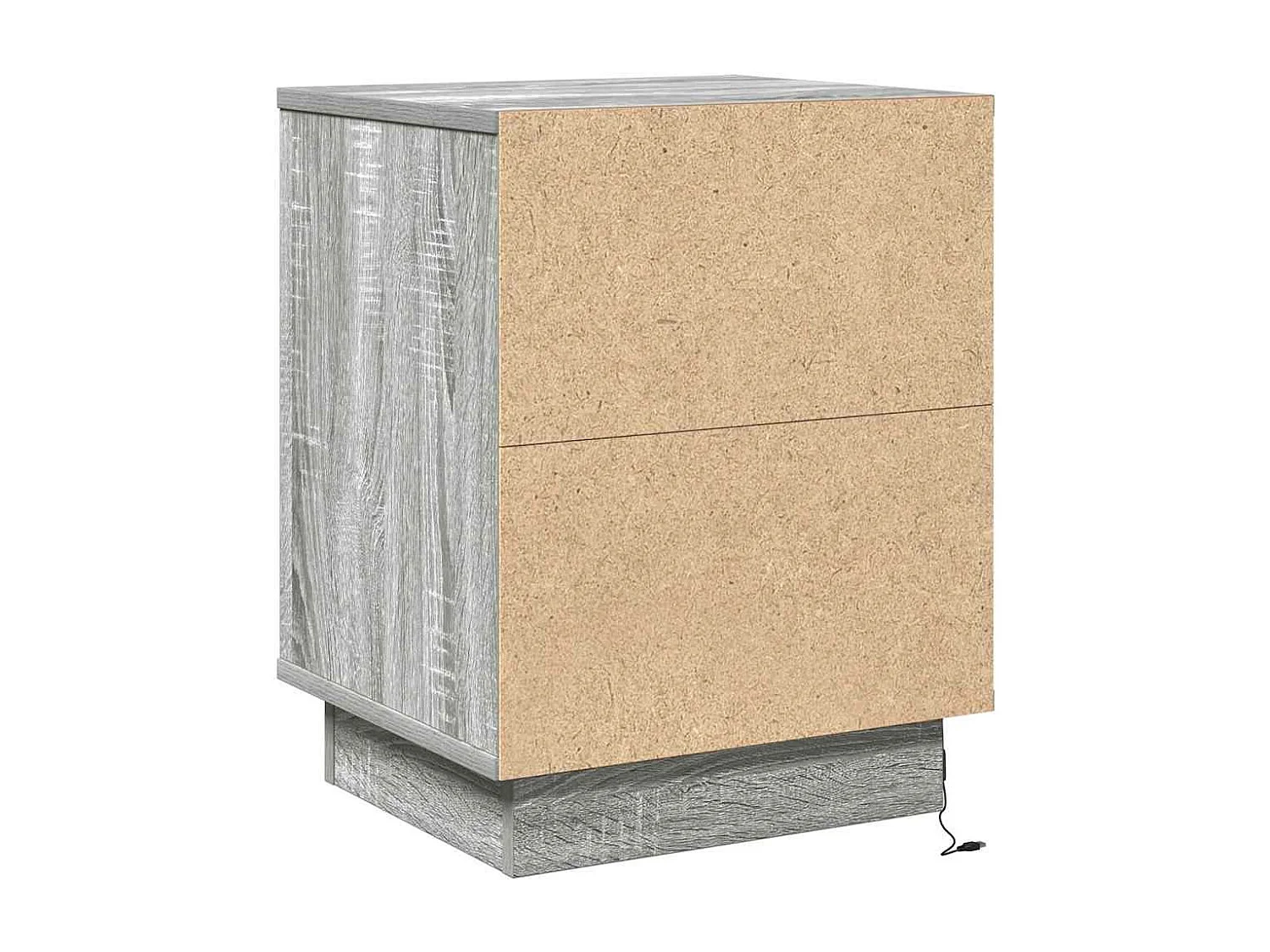 Nachttisch 2er Set-Beistelltisch Grau 39 x 34,5 x 50 cm Holzwerkstoff SHL66949