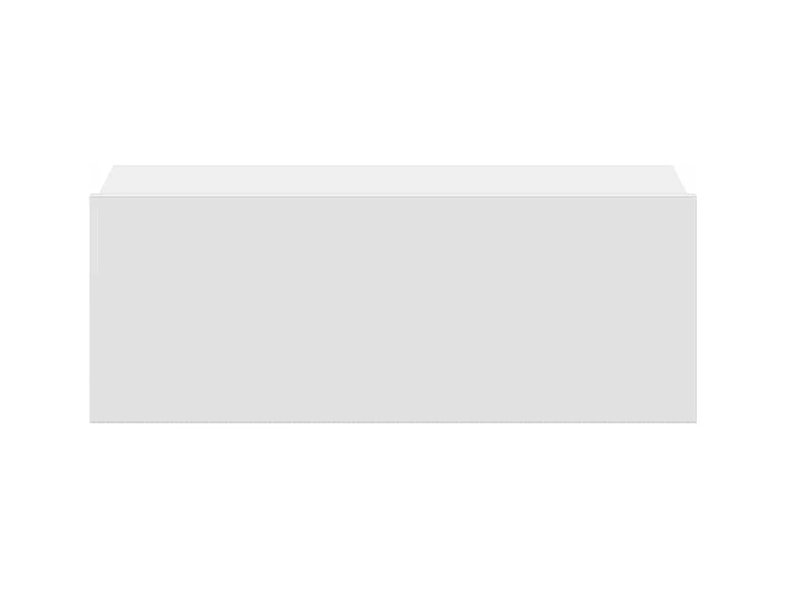 Mesita de noche | Mesilla de noche flotante madera contrachapada blanco 40x30x15cm