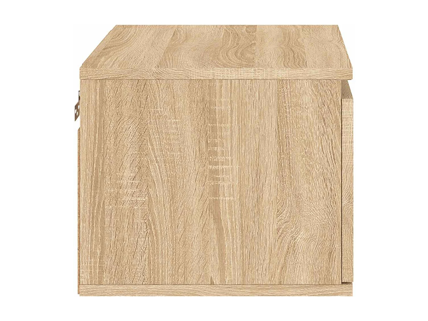 Nachttisch hängend 2er Set mit LED-Leuchten | Wand-Nachttische Sonoma-Eiche SHL63917