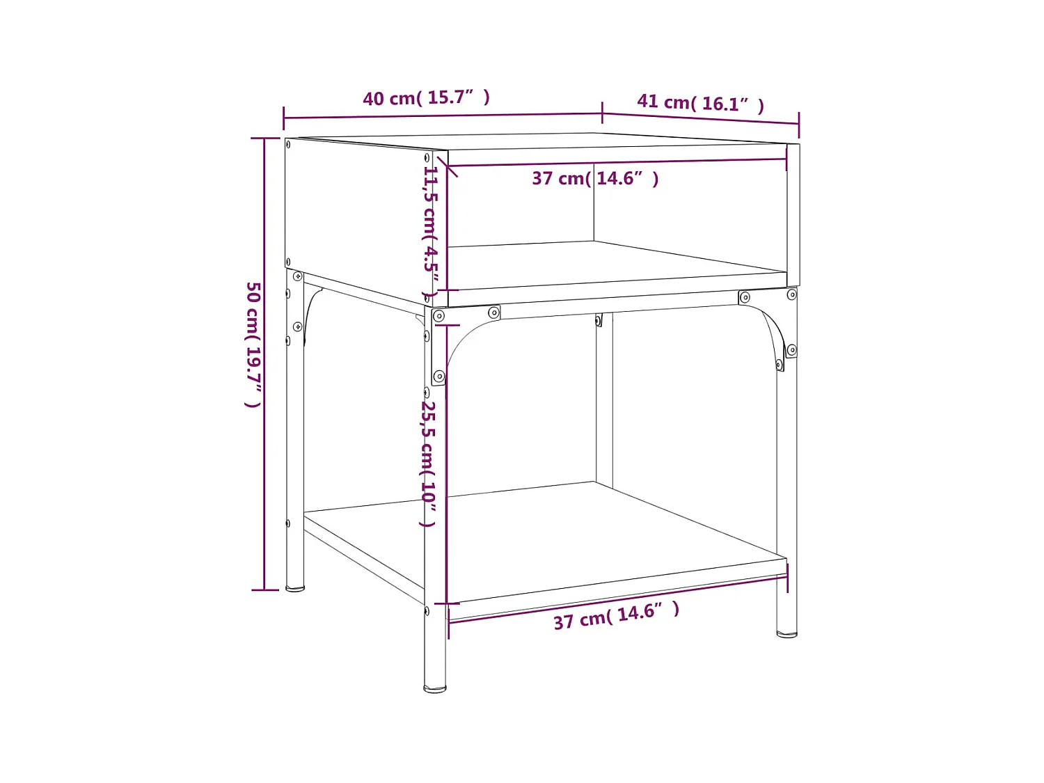 Mesitas de noche | Mesilla de noche 2 uds madera ingeniería roble Sonoma 40x41x50 cm