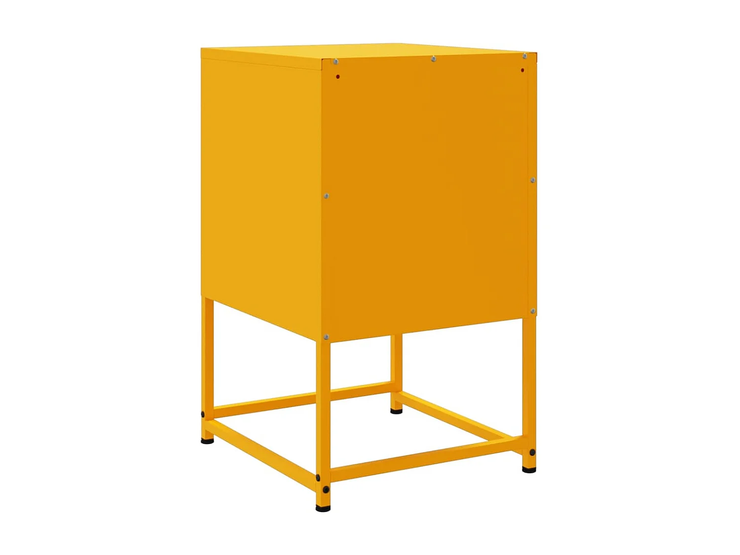 Mesitas de noche | Mesilla de noche 2 uds acero amarillo mostaza 36x39x60,5 cm