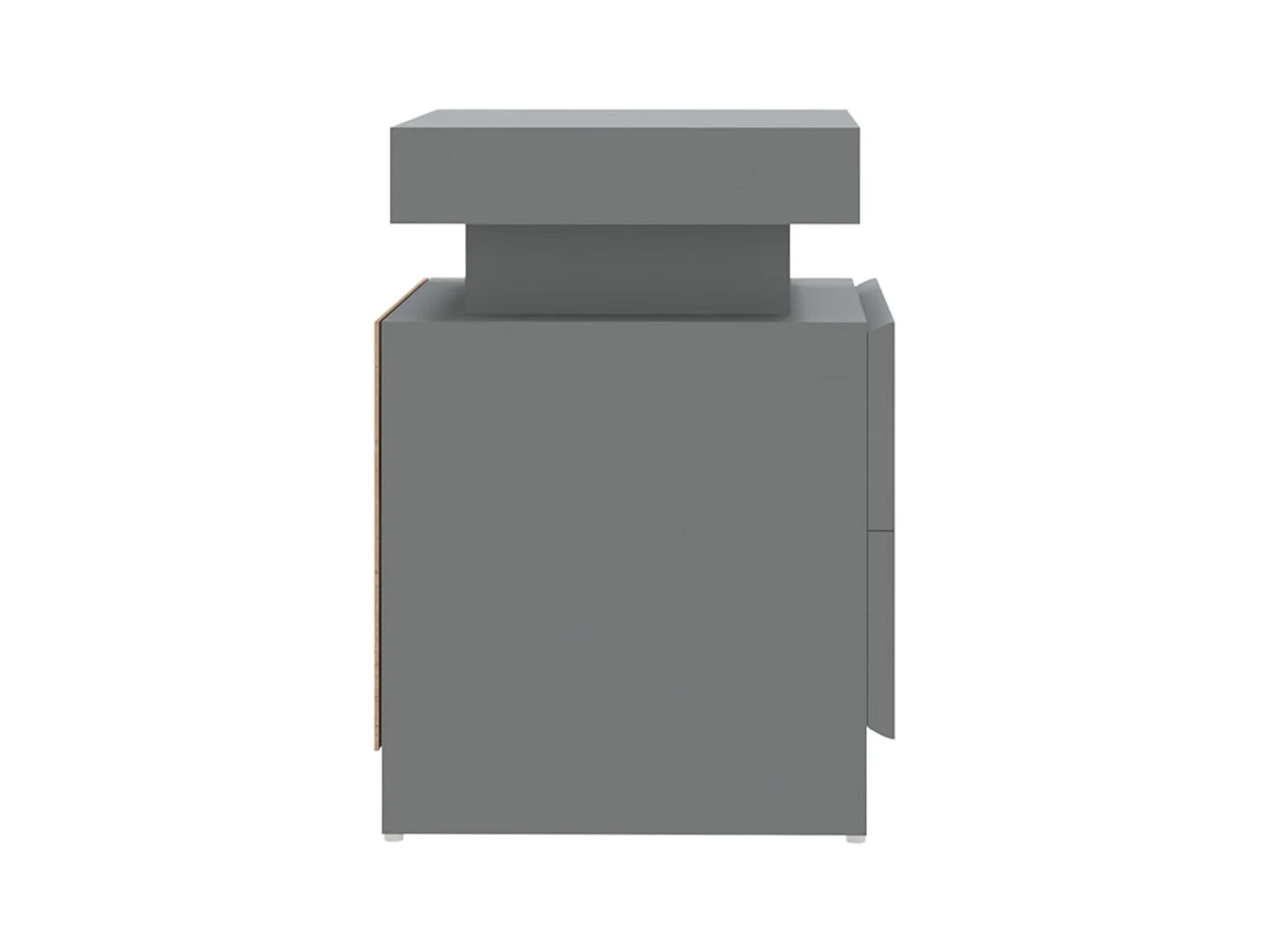 Table de chevet-Table d'appoint Gris 45x35x52 cm Bois d'ingénierie