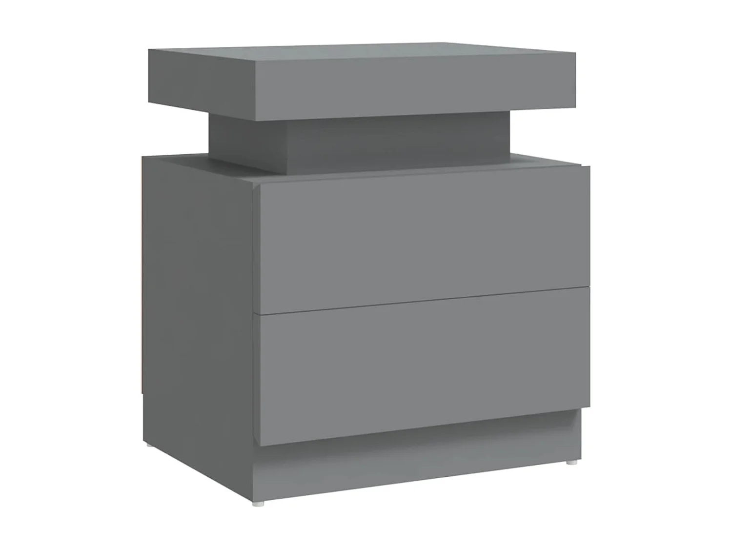 Nachttisch-Beistelltisch Grau 45x35x52 cm Holzwerkstoff SHL29620