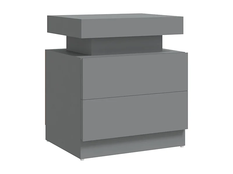 Table de chevet-Table d'appoint Gris 45x35x52 cm Bois d'ingénierie