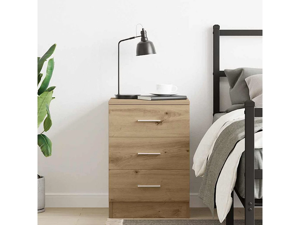 Nachttisch-Beistelltisch Artisan-Eiche 38x35x55 cm Holzwerkstoff SHL45737