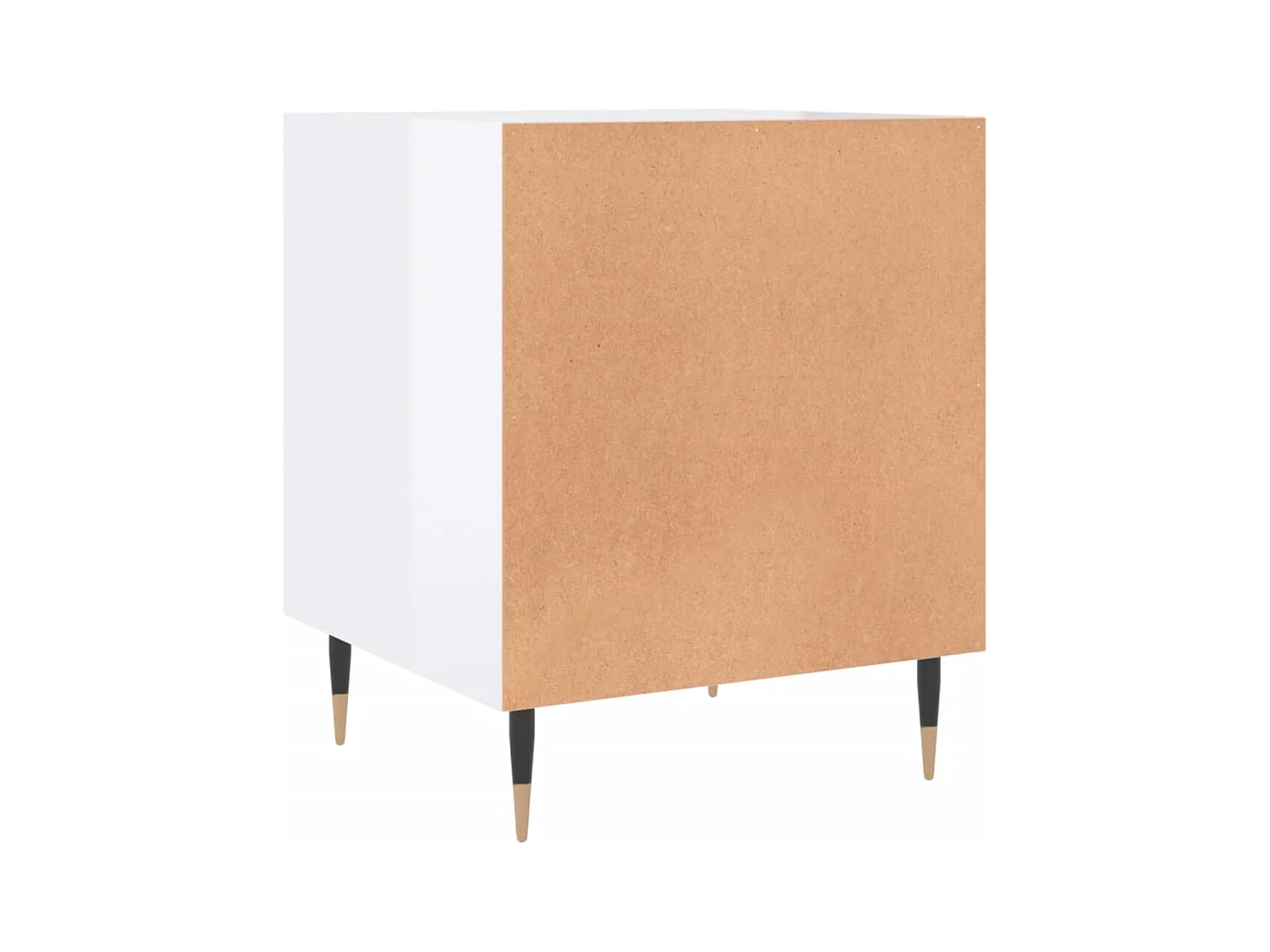 Mesitas de noche | Mesilla de noche 2 uds madera ingeniería blanco brillo 40x40x50 cm