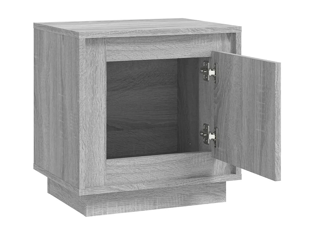 Nachttisch-Beistelltisch Grau Sonoma 44x35x45 cm Holzwerkstoff SHL99632