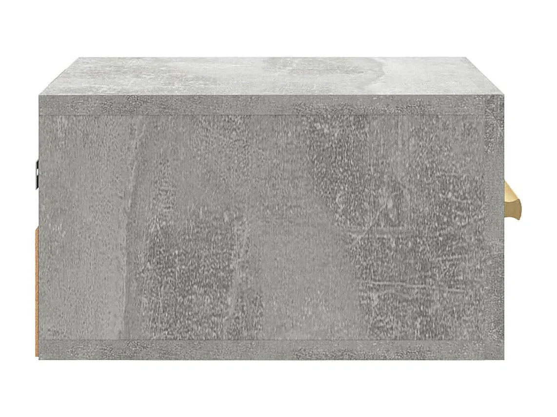 Mesitas de noche | Mesilla de noche de pared 2 uds color gris hormigón 35x35x20 cm