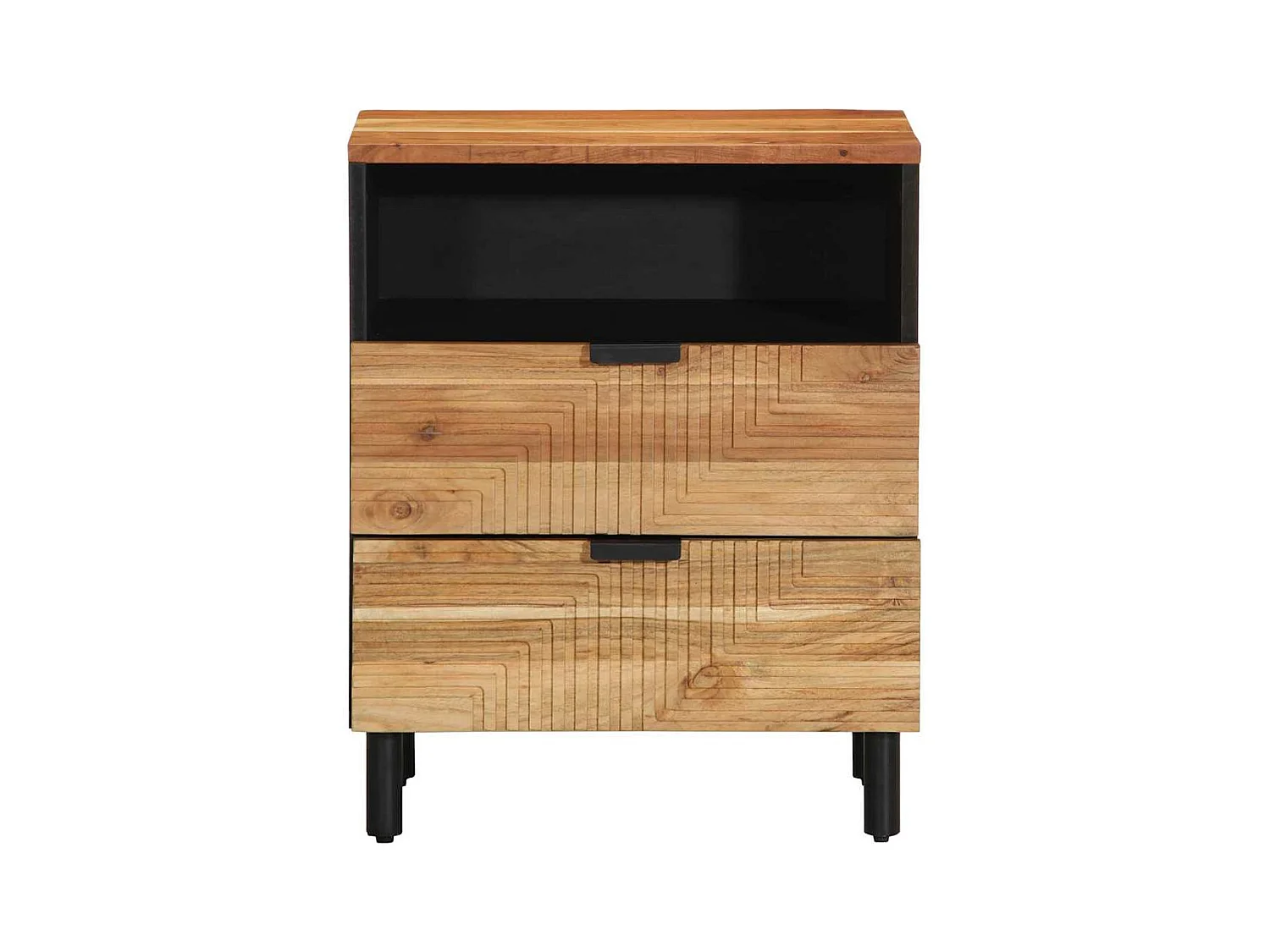 Mesita de Noche | Armario de Noche Marrón 50x33x62 cm madera maciza de acacia