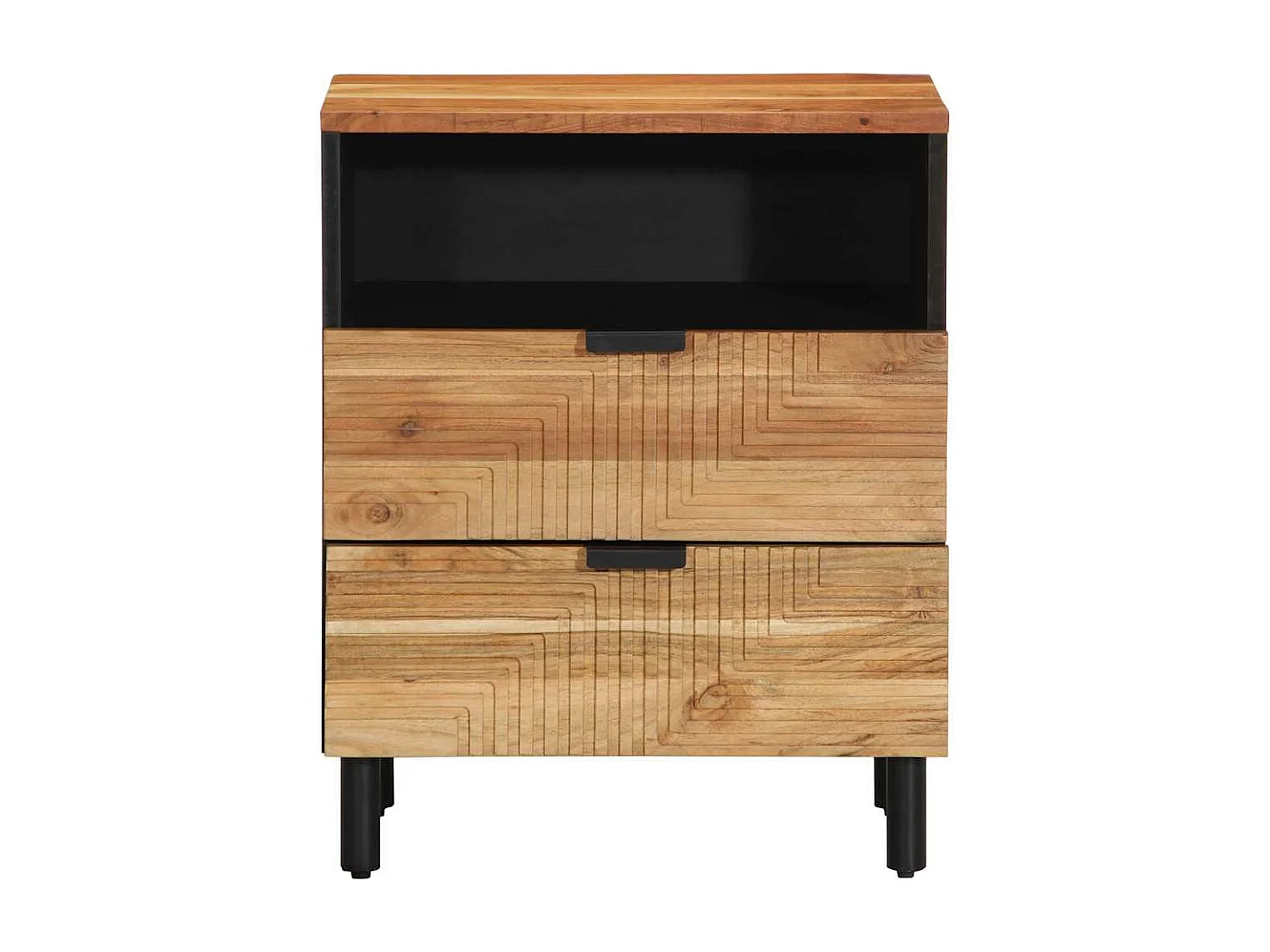 Nachttisch-Beistelltisch Braun 50 x 33 x 62 cm Massivholz Akazie SHL260