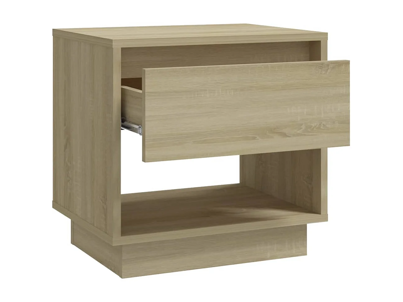 Nachttisch 2er Set-Beistelltisch Sonoma-Eiche 45x34x44 cm Holzwerkstoff SHL7202