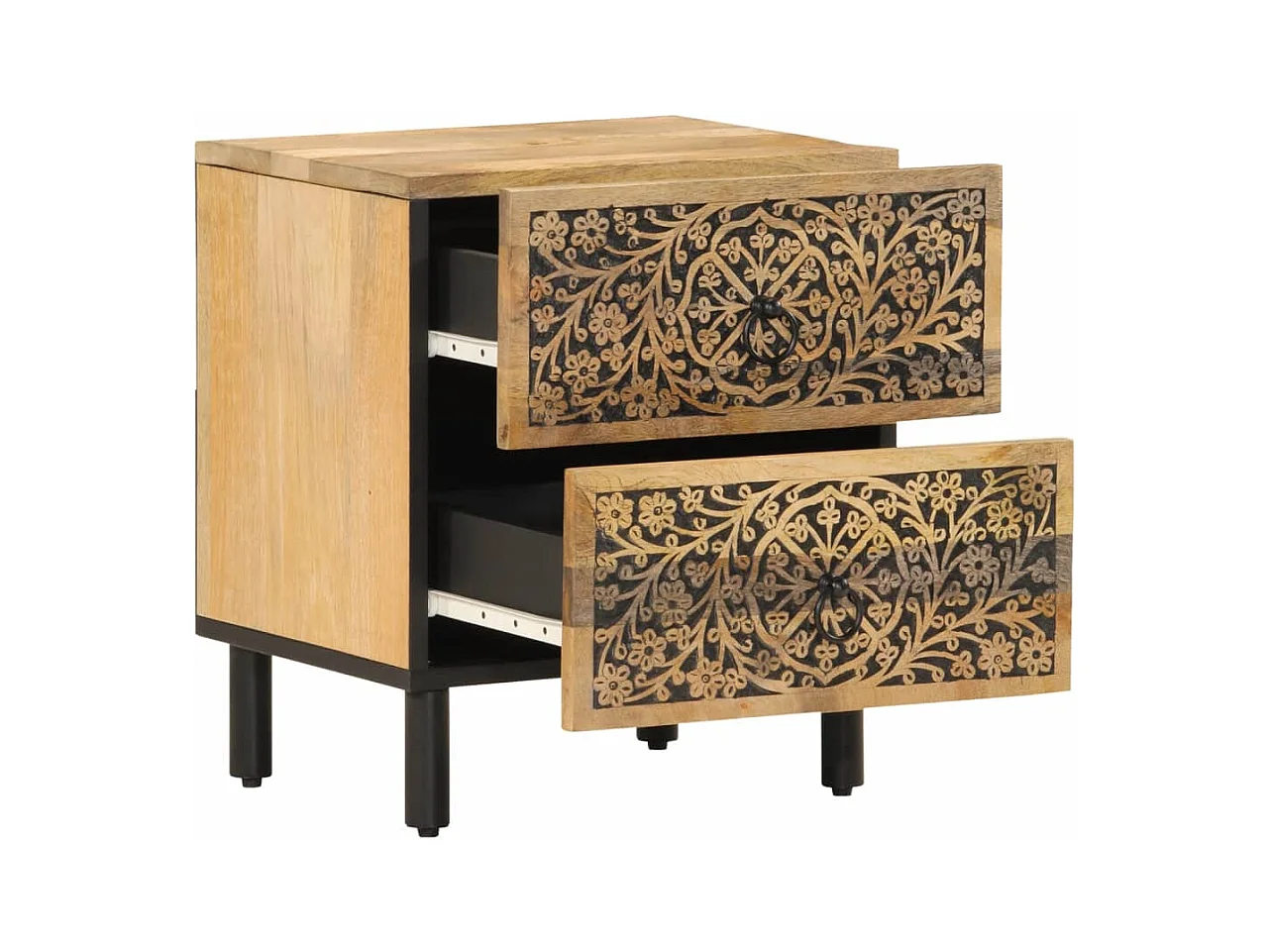 Table de chevet-Table d'appoint 40x33x46 cm Bois de manguier solide