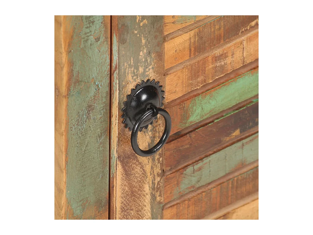 Mesita de noche | Mesilla de noche de madera maciza reciclada 40x30x50 cm